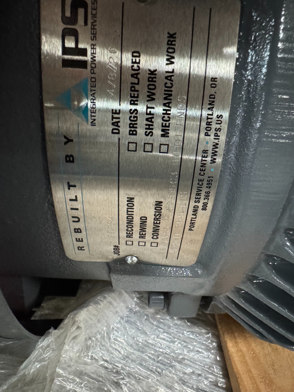 PATAY CRANE MOTOR Y1 Y2 7 HP MODEL FLSB 160M6 B5 1200 RPM 254/440 V 3PH 42/20AMP