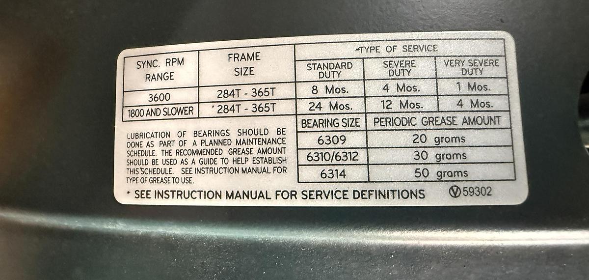 Refurbished TOSHIBA SEVERE DUTY MOTOR 25 HP MODEL 0254SDSC41A-P 2YZ8 1770 RPM
