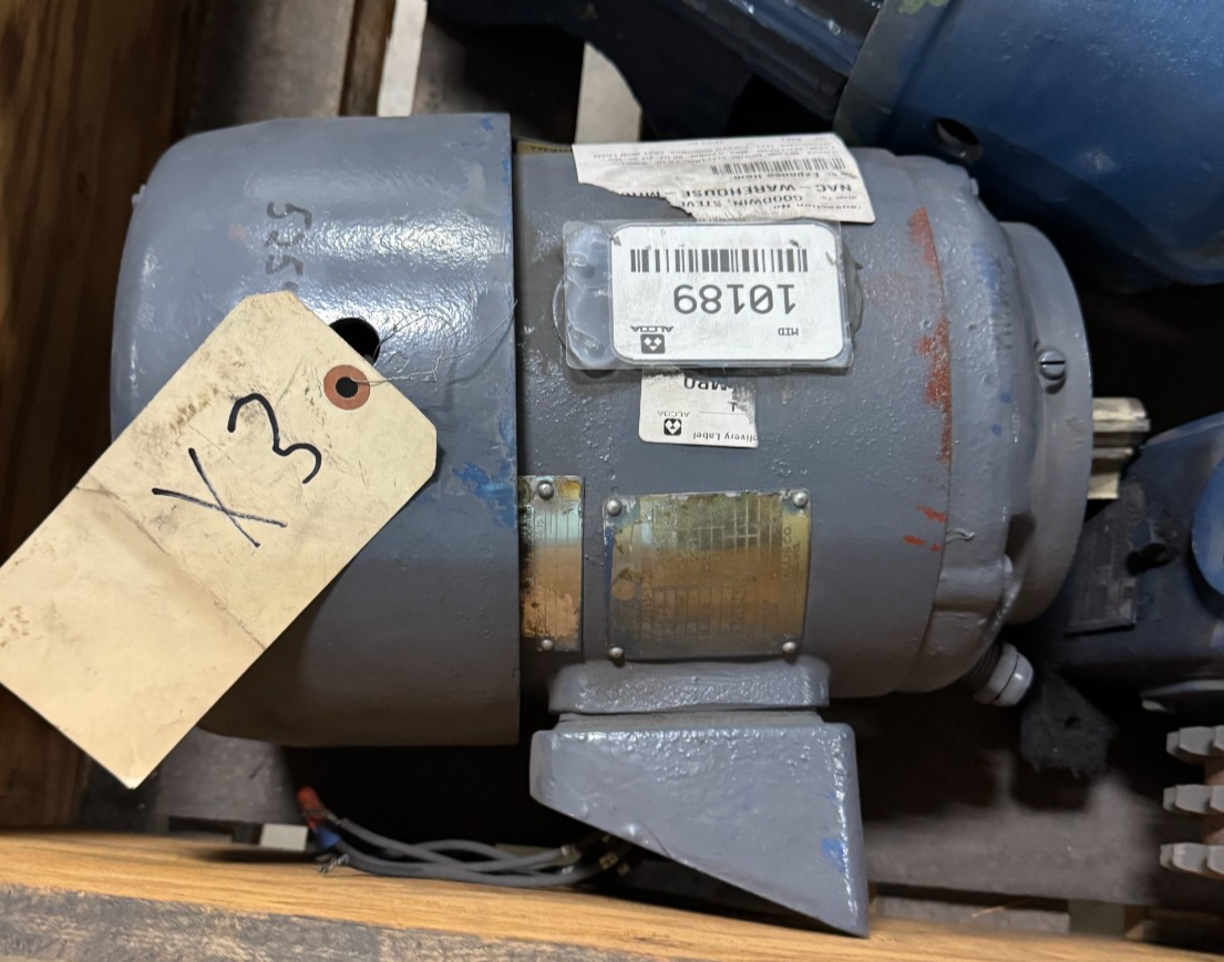 LOUIS ALLIS PACEMAKER MOTOR X3 11/2HP MOD CRMXC-5285342002 1500/1750 RPM 230/460