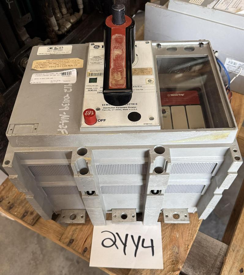 Refurbished GE 800 AMP BREAKER MODEL TPVV3608E1 2YY4 S NO V102467 CTRL VTAGE 120VAC TRIP UNIT RMS-9 MICRO-VERSA TRIP PROGRAMMER CAT TS20L1 RATING PLUG TR2SX
