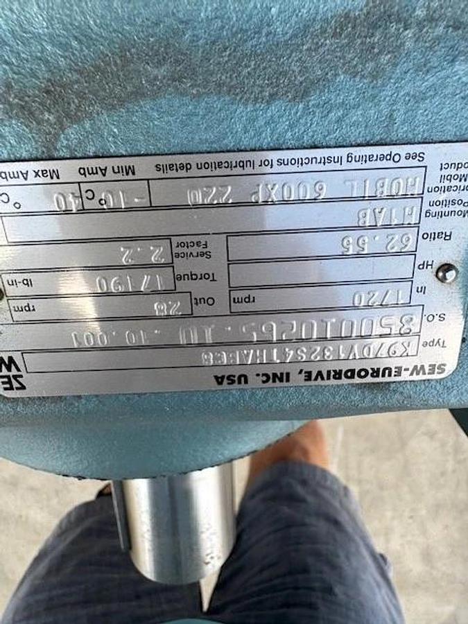SEW-EURODRIVE GEAR MOTOR WA 42 43 MOD R107DSR180M4BE30HR/EG7C 1770 - 71 RPM 27 H