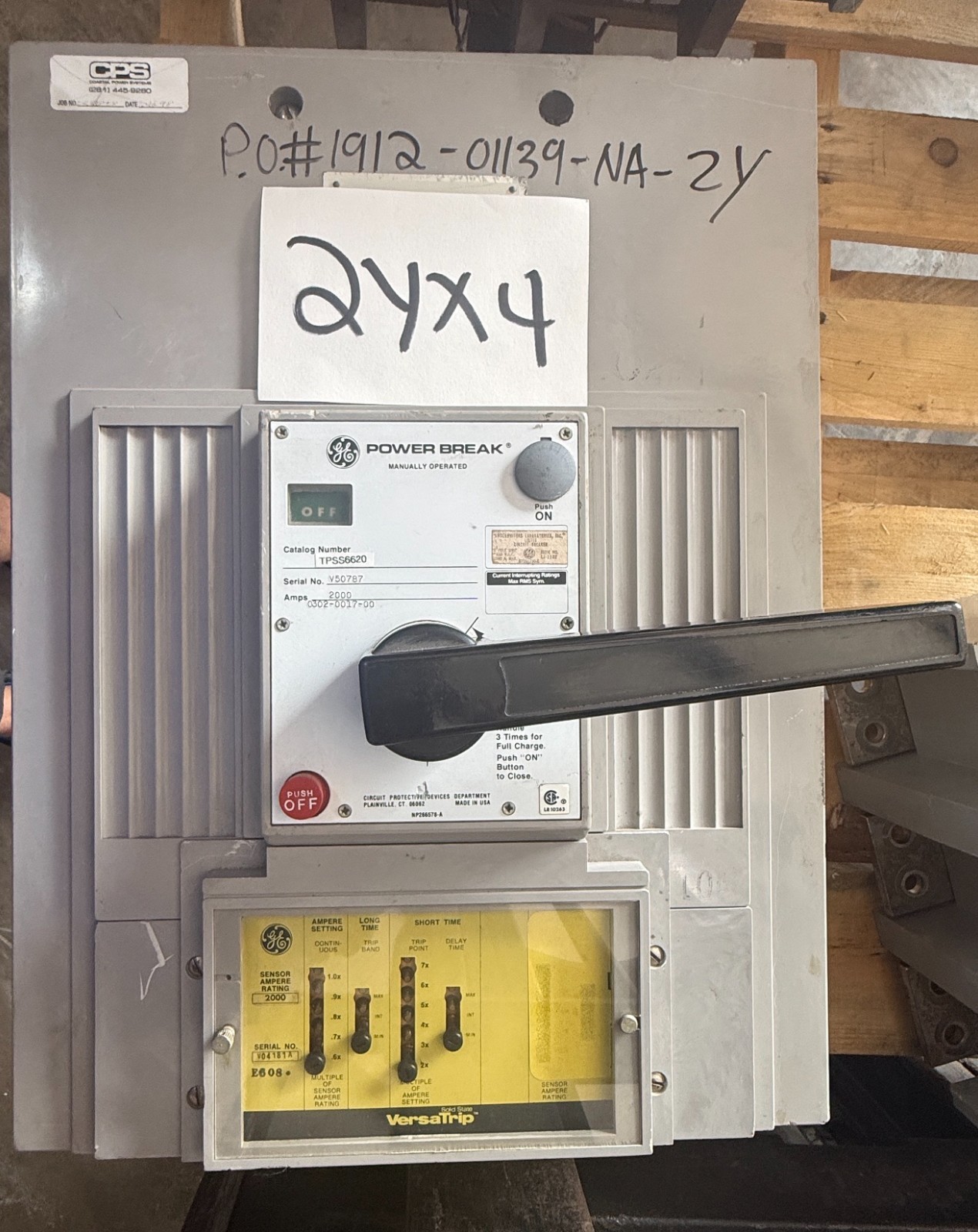 Refurbished General Electric 2000 AMP Power Break I BREAKER MODEL TPSS6620 W VERSA TRIP 2YX4