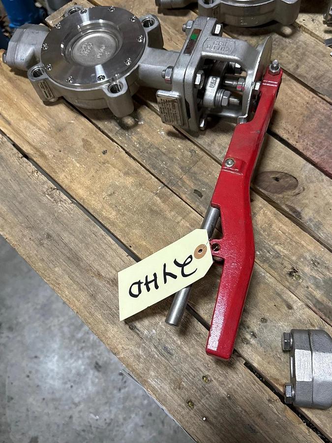 Used WARREN 3" 150 DOUBLE OFFSET LUG HI PERFORMANCE BUTTERFLY VALVE  MODEL 9158-2