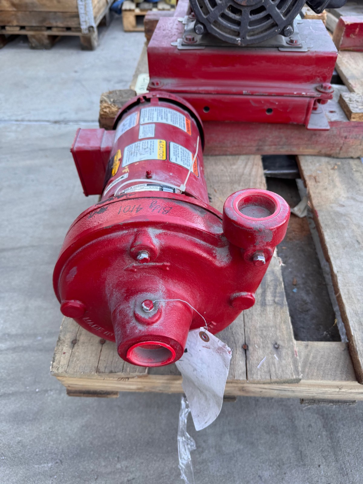 BELL & GOSSETT PUMP 1.25" X 5.375" IMP ZN7 & 9 E-1531 1 HP 1800 RPM 175 PSI