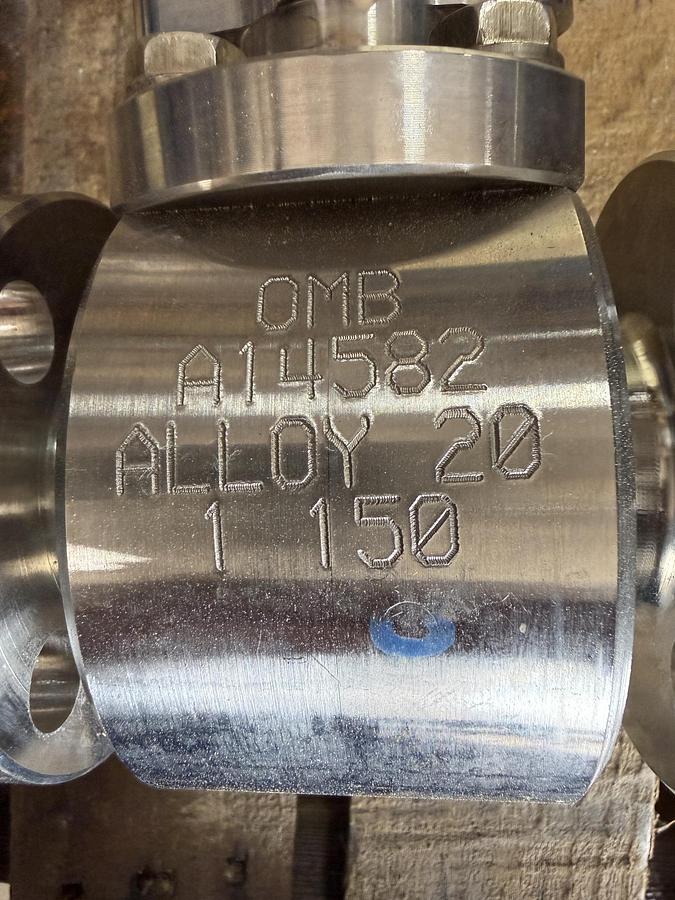 OMB 1" 150 RF GATE VALVE ALLOY 20 BODY FIG# B-F1-810-SF 2ZDN