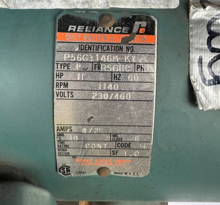 DOUBLE A BROWN & SHARP DD3 HYDRAULIC PUMP MODEL PFG 10 10A1 RELIANCE MOTOR 11 HP