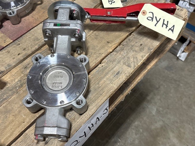 Used WARREN 3" 150 DOUBLE OFFSET LUG HI PERFORMANCE BUTTERFLY VALVE  MODEL 9158-2