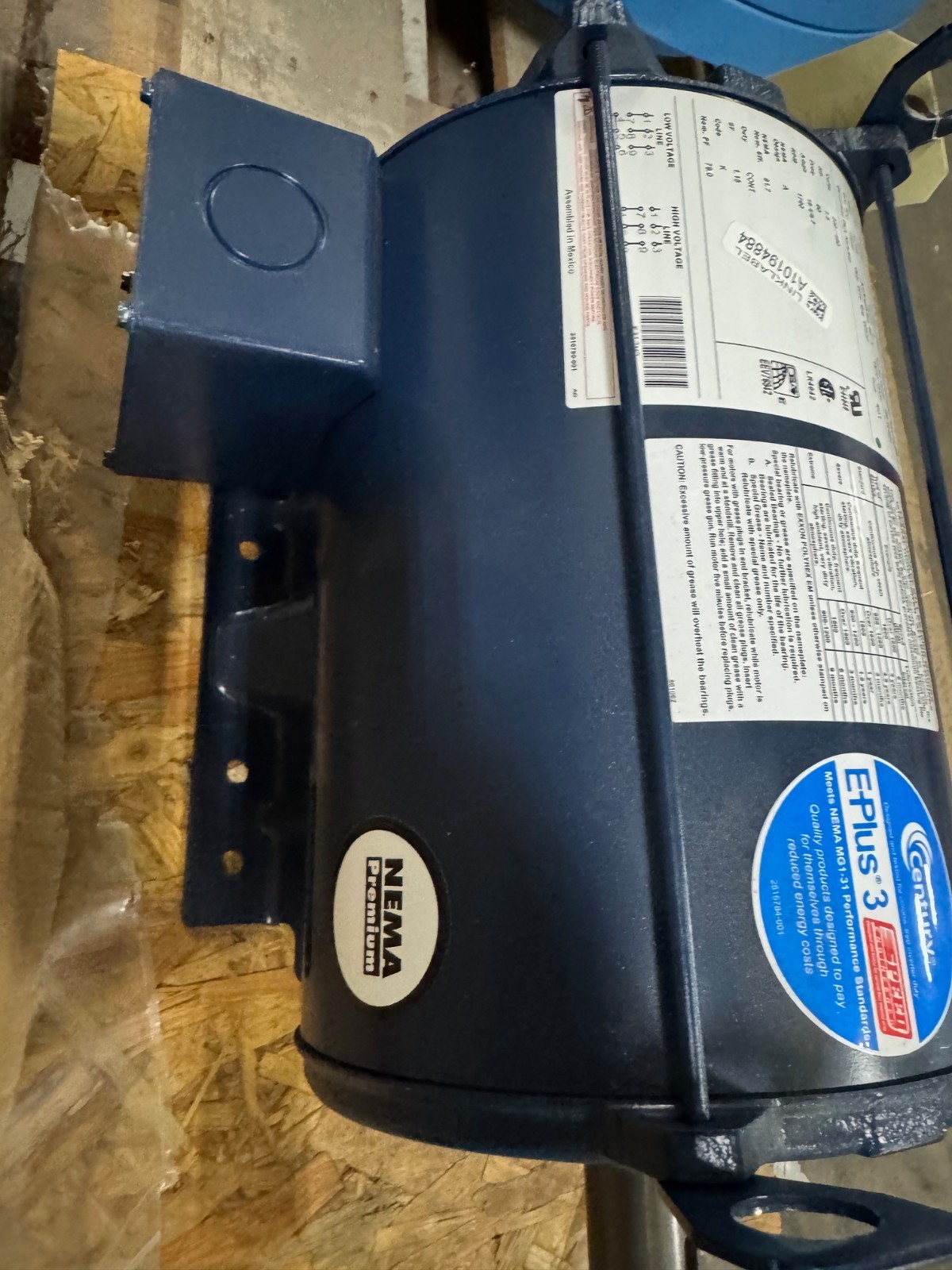 AO SMITH CENTRY E PLUS 3 Motor 7.5 HP MODEL E317M2 VA11A1 VA11C 760 RPM 230/460