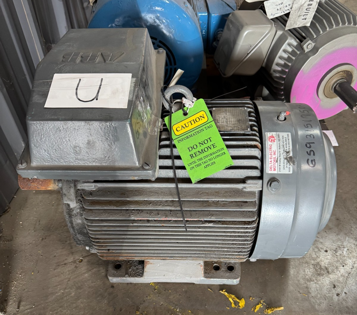 ABB Motor U 30 HP MODEL MB2A 200 MLB 1778/889 RPM 480/230 V 33/23 AMP 3 PH