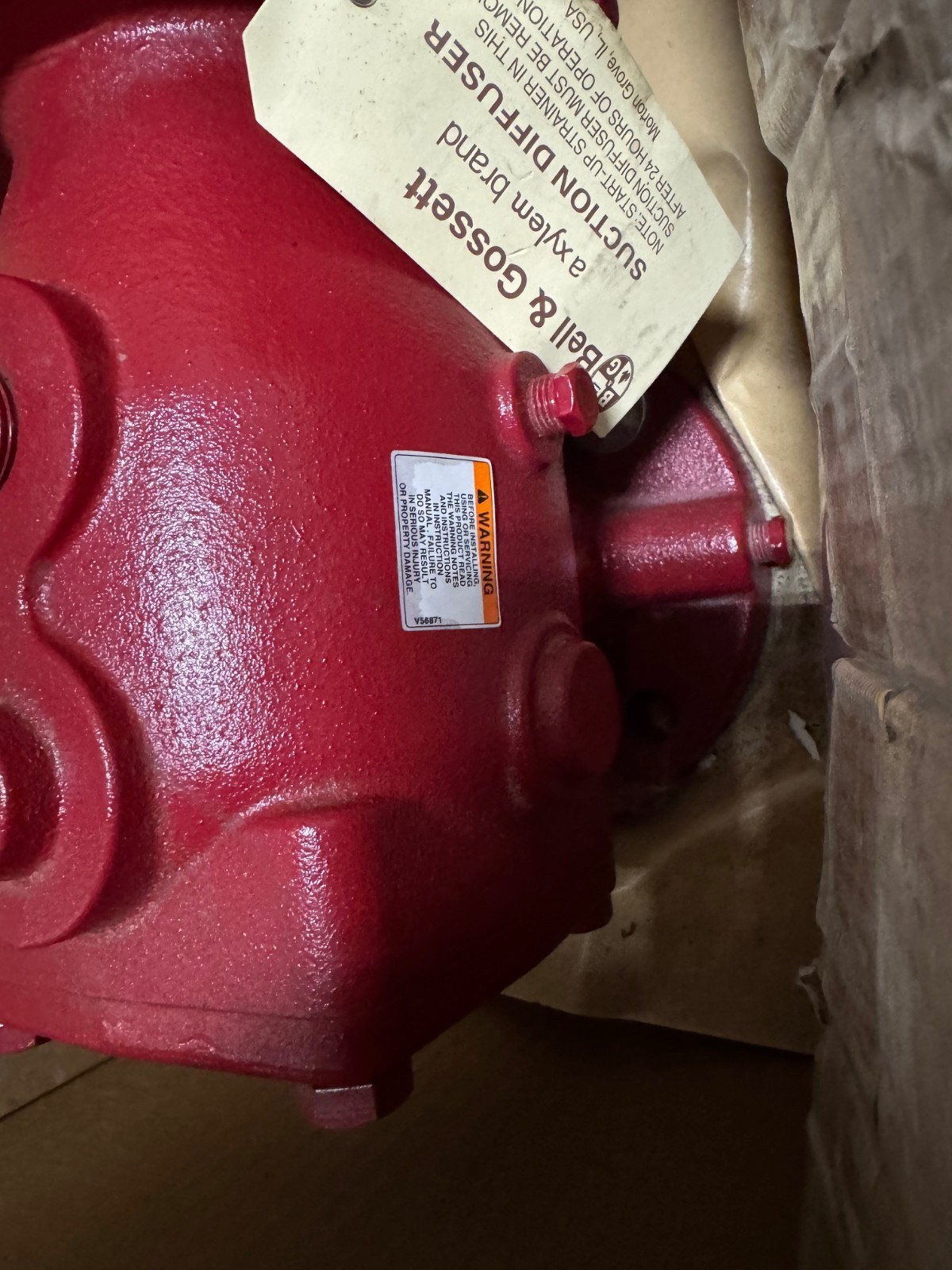 BELL & GOSSETT SUCTION DIFUSSER WA5C MODEL DD-3X  115120 3" FLANGED END CI BODY