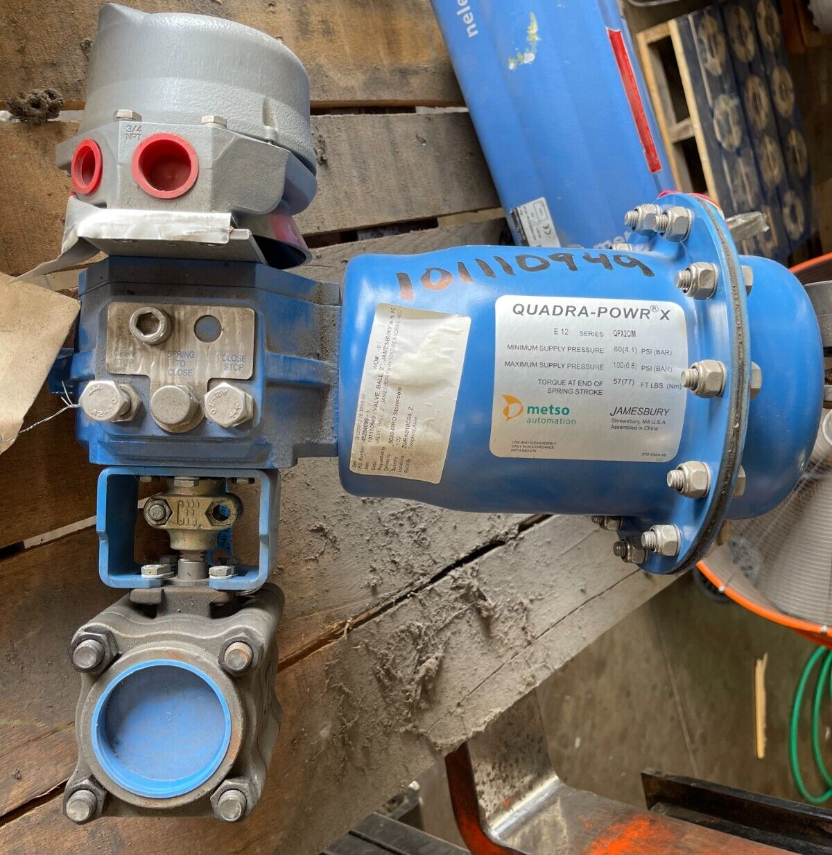 2 1500 3 PC SW CS CONTROL BALL EXTREME VALVE JAMESBURY 1052-6EX1Q8A1  W ACTUATOR