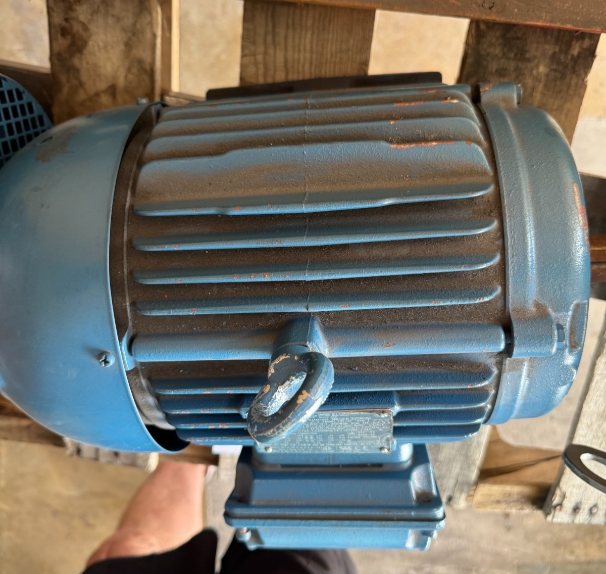 BALDOR MOTOR NN3 5 HP MODEL 00318E73E181T-W22 1755 RPM 200-230/460 V 3 PH 14.3-1