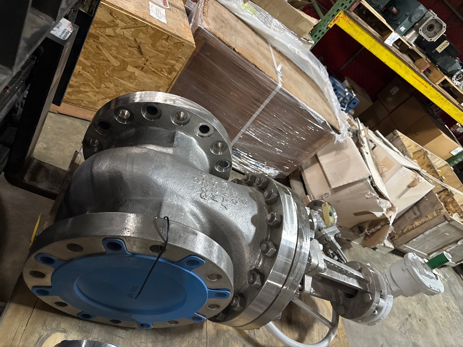 Used 10" 300 RF GATE VALVE 316 SS BODY W MTR'S 2YM1 NEWAY MODEL 10G3RG12-6-GRA-ULE1