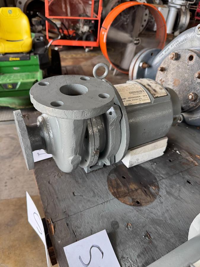 Refurbished ALLIS CHALMERS PUMP SS1 MODEL DCHT 120 GPM 2" X 2" IMPELLAR 5 5/8" 5 HP 3500 RPM