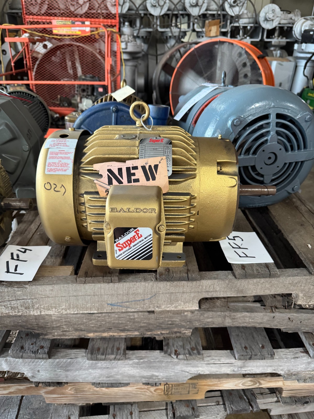 BALDOR SUPER E MOTOR FF5 15 HP MODEL O7H42W389G1 3525 RPM 230/460 V 3 PH