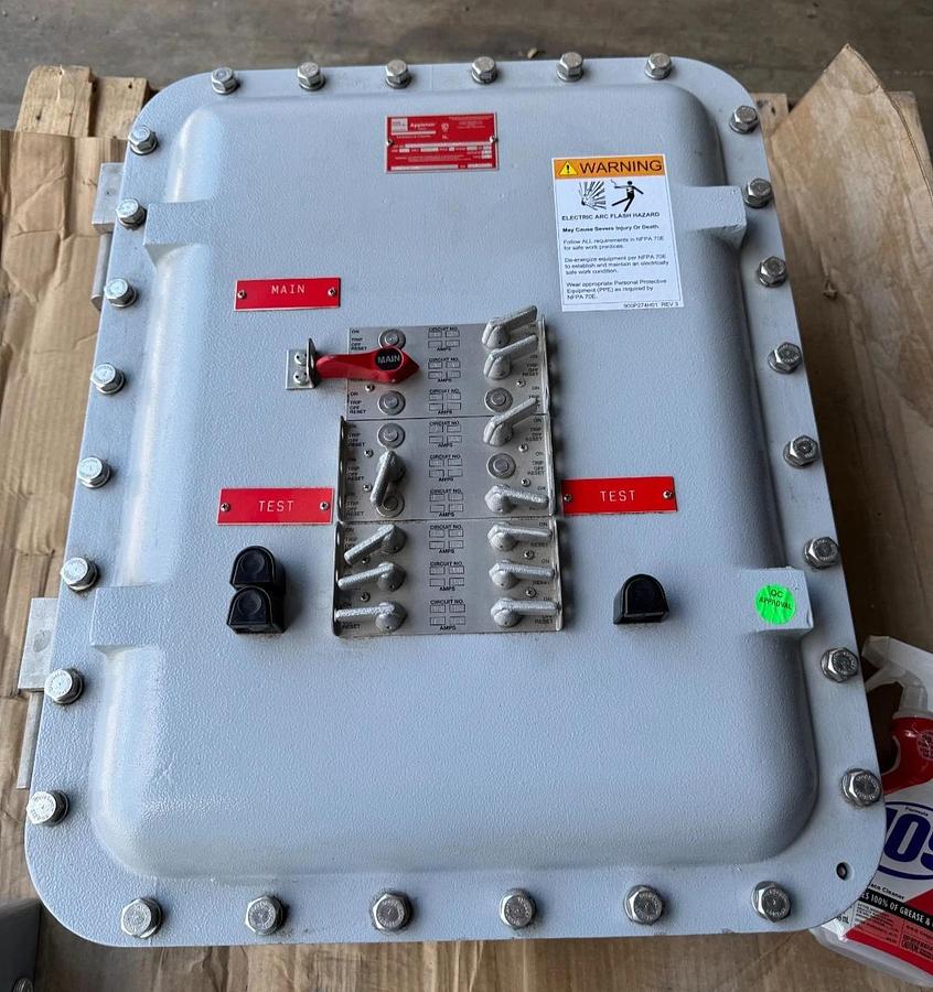 APPLETON EXPLOSION PROOF BREAKER PANEL ALPNB12C18BF-362 100 AMP 120/208 V 3 PH