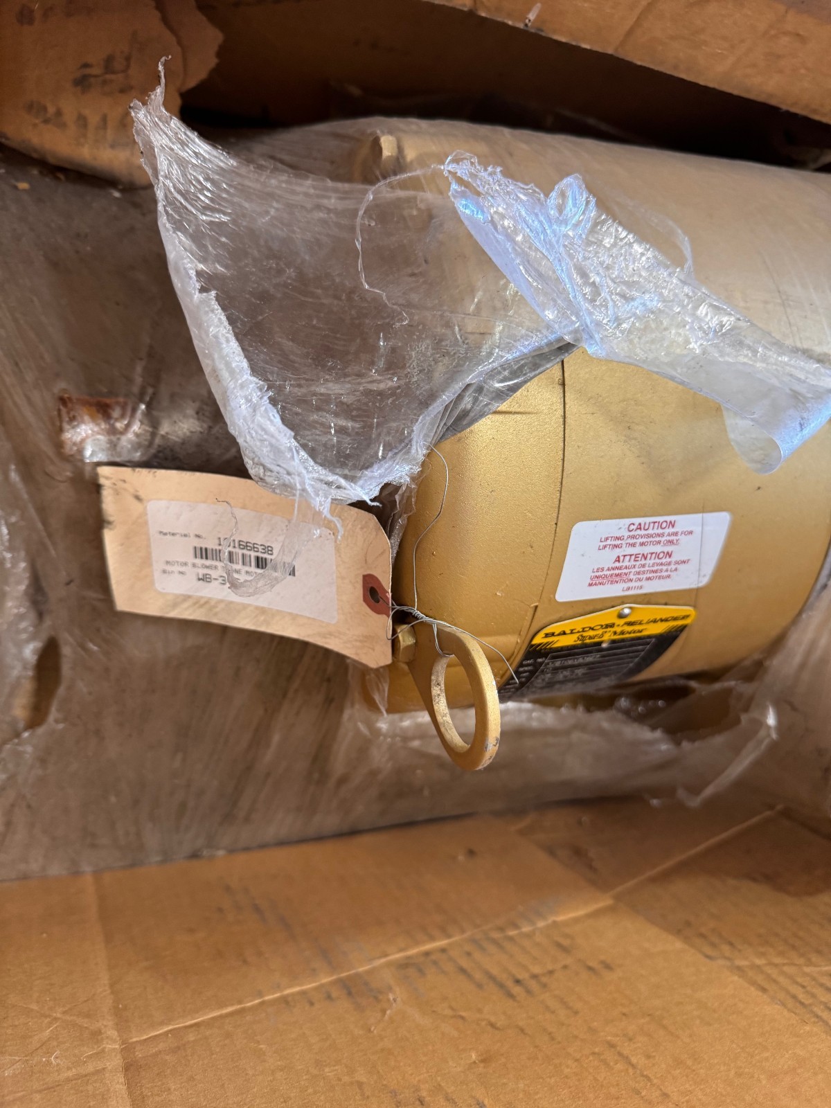 BALDOR SUPER E MOTOR 10 HP MODEL 37B106X636E7 ZK6 1760 RPM 208-230/460V 3 PH