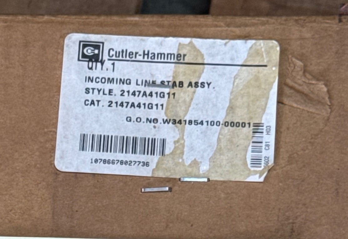 CUTLER-HAMMER INCOMING LINE STAB ASSEMBLY CAT 2147A41G11 XA21C