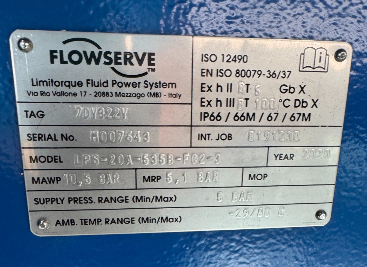 ARGUS 10" 300 RF FP BALL VALVE FK76M V33 W LIMITORQUE ACT LPS-20A-535B-FC2-3