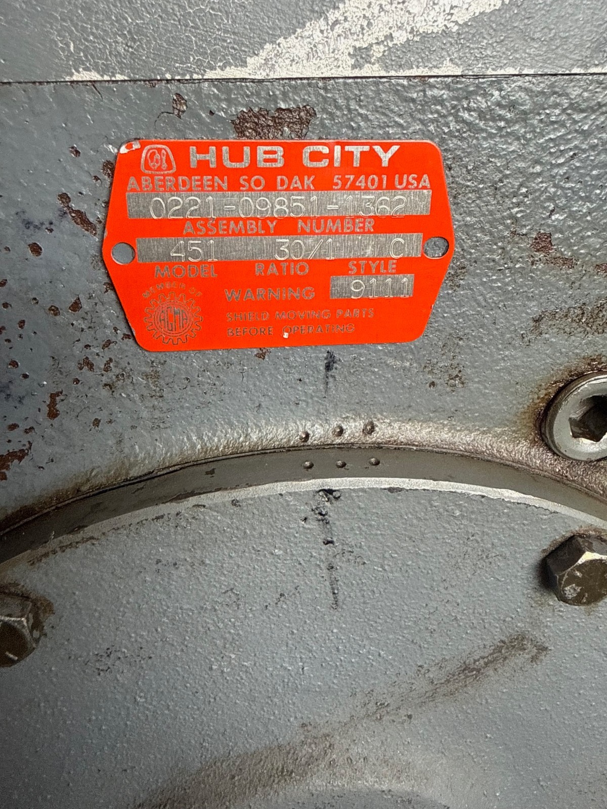 DORRIS GEAR REDUCER 2XKD MOD 215SM15 RATIO 15 TO 1  STEM DIAMETER 1.6" HOLE SIZE