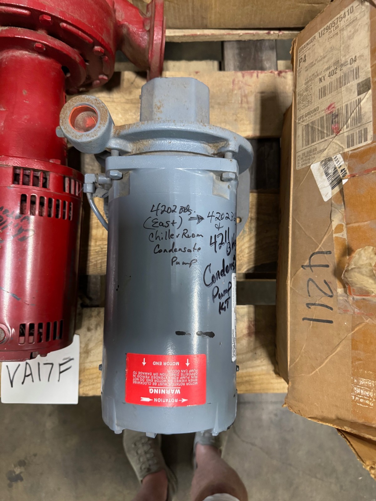 NES Company CENTRIFUGAL CONDENSATE PUMP VA17A B E MODEL 106D SER N831