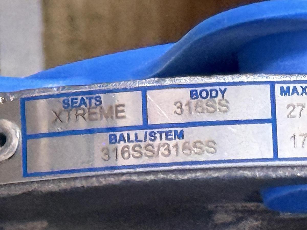 JAMESBURY 3/4" 150 RF BALL VALVE FP FIG # 3/4" 7150313600XTZ2 316 BODY