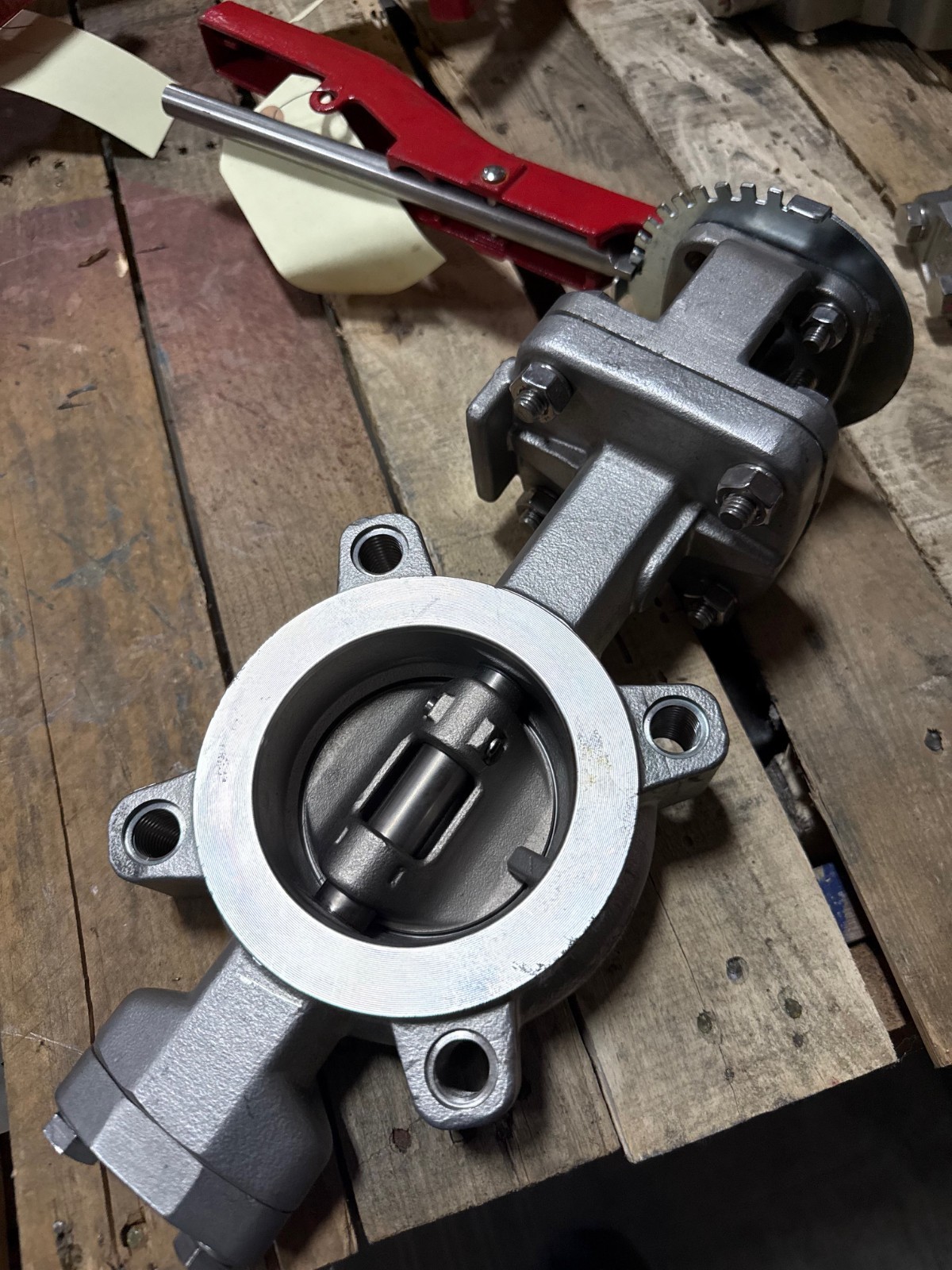 Used WARREN 3" 150 DOUBLE OFFSET LUG HI PERFORMANCE BUTTERFLY VALVE  MODEL 9158-2