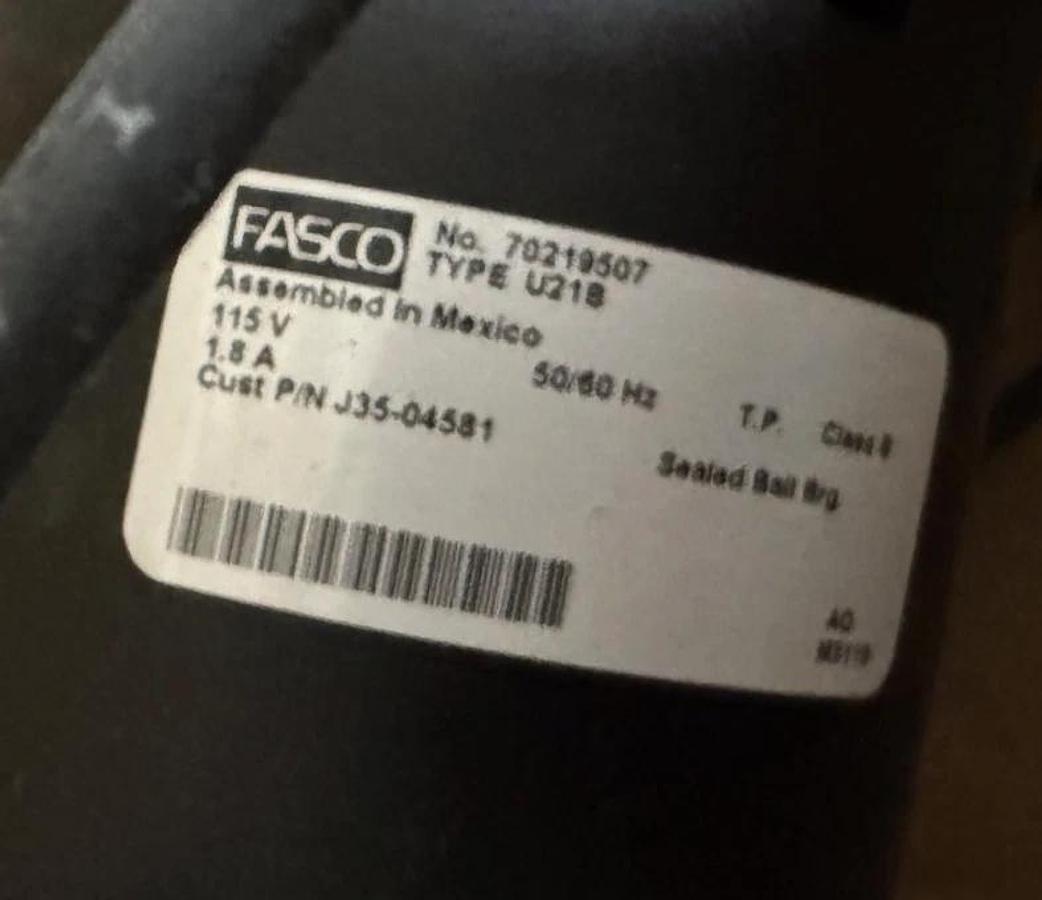 Fasco Blower mod 70219507 type U21B 115V 1.8 Amp VA14D E