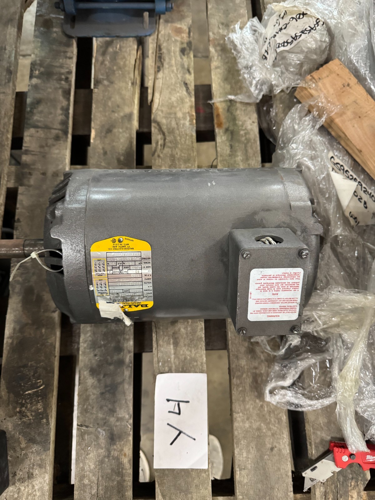 BALDOR MOTOR Y4 5HP MODEL 36F544-106 3460 RPM 200-230/460V 3PH 13.4-11.5/5,7 AMP