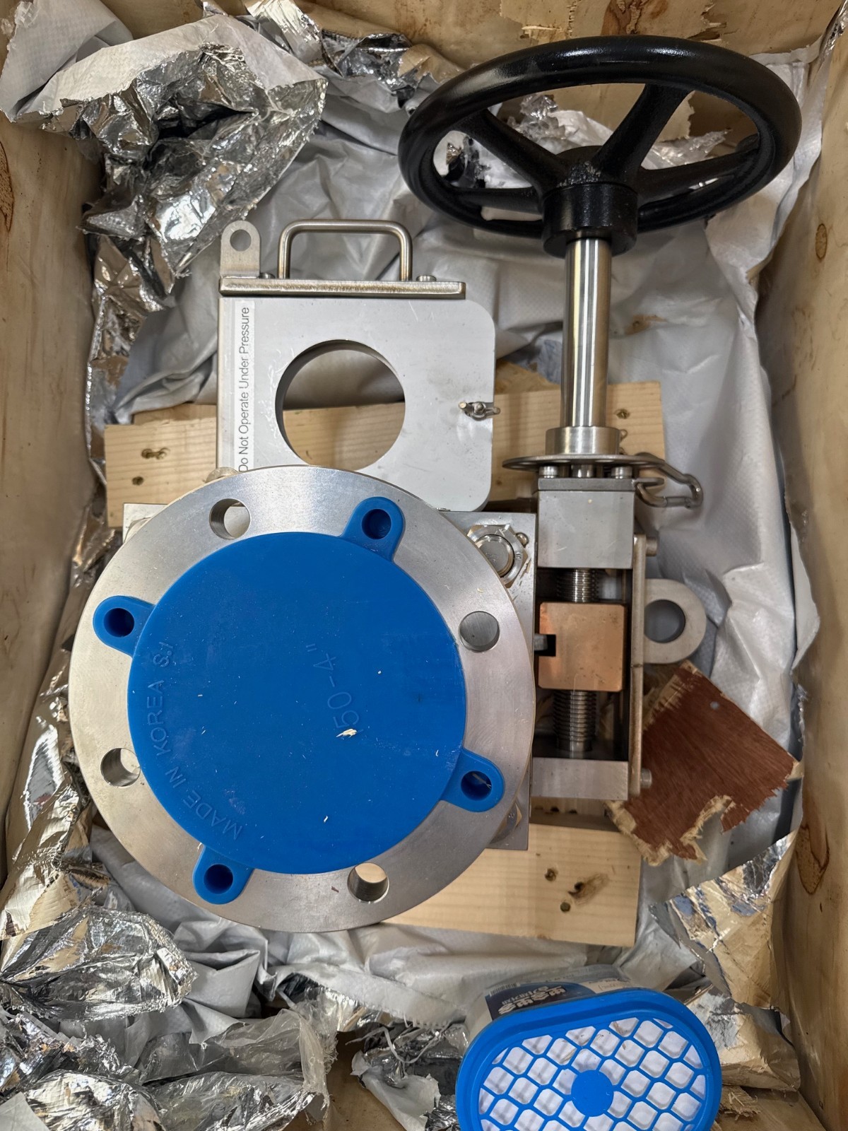 Used SAMMI MACHINERY COMPANY 4" 150 LB FLANGED LINE BLIND VALVE 2XZ MODEL SLFX-150 31