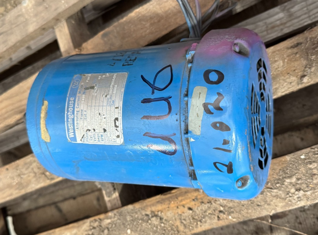WESTINGHOUSE MOTOR 1/2 HP UU6 MODEL TBFC 1745 RPM 230/460 V 3 PH 1.83/.915 AMP