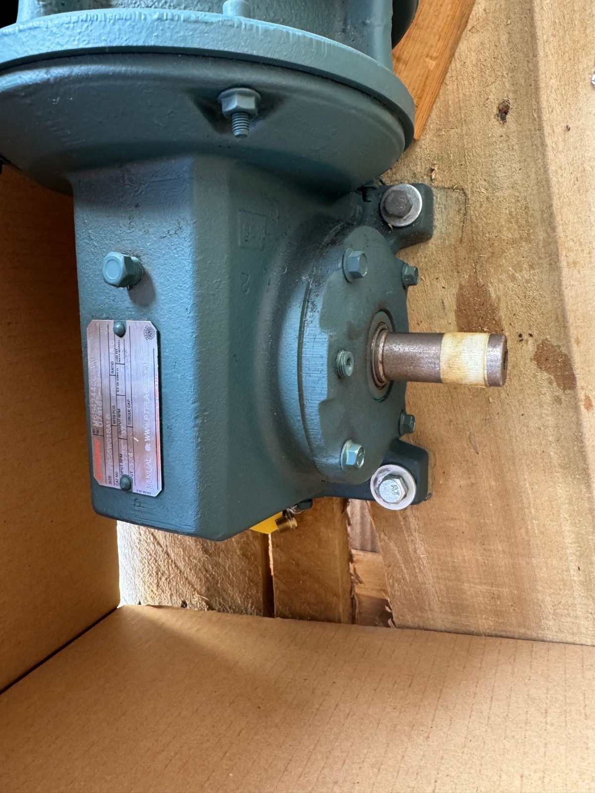 BALDOR / DODGE GEAR MOTOR 4138255 XA22A 3/4 HP 1725 TO 97 RPM 230/460 3 PH