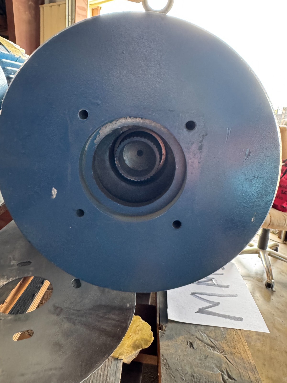 RELIANCE MOTOR MM2 7.5 HP MODEL B3056 1200 RPM 220/440 V 23/11.5 AMP 3 PH FR 256