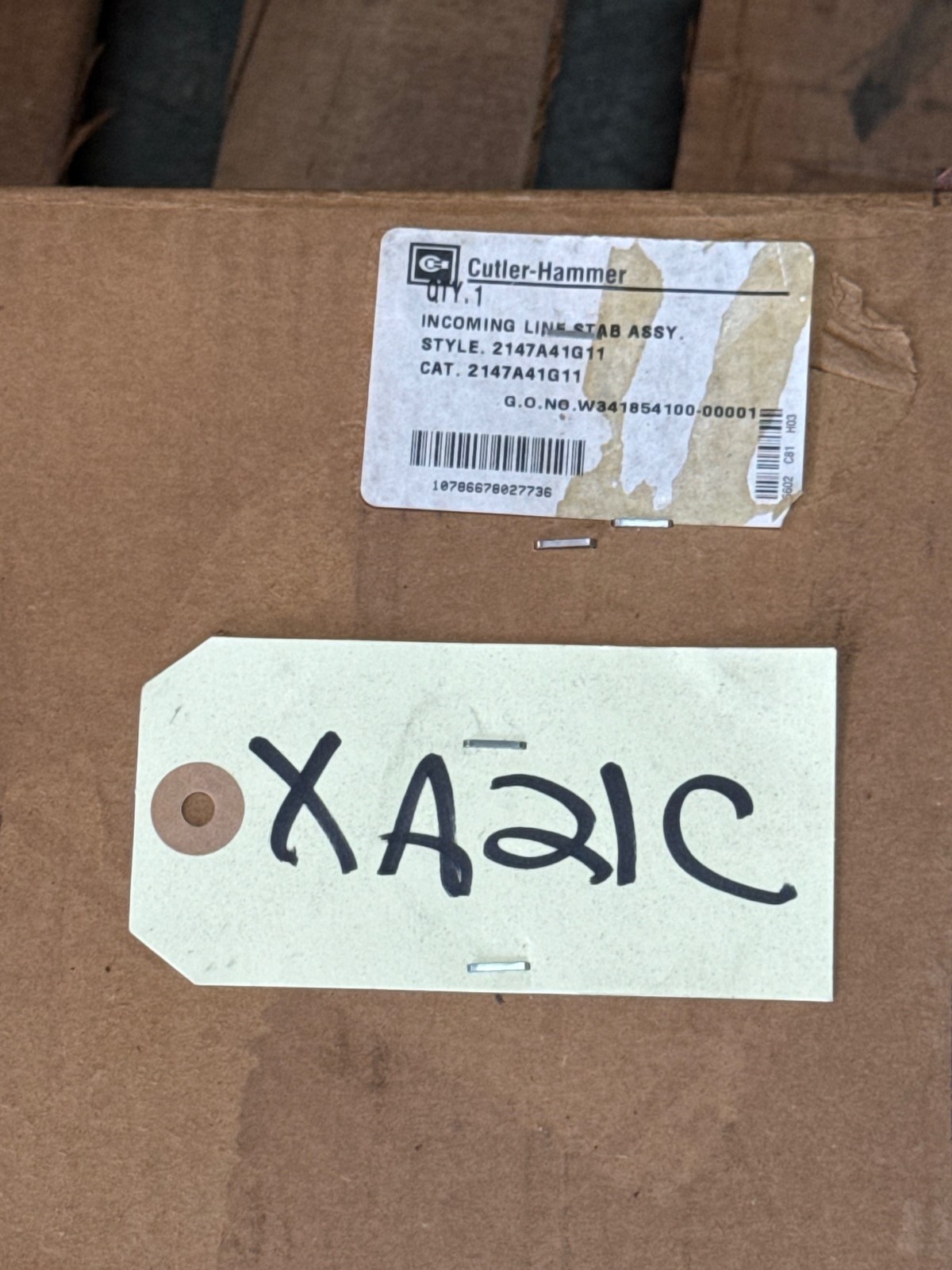 CUTLER-HAMMER INCOMING LINE STAB ASSEMBLY CAT 2147A41G11 XA21C