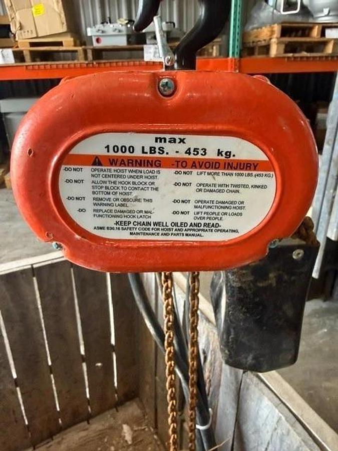 Used Shopair Pneumatic Hoist 1/2 Ton CM 2YS9