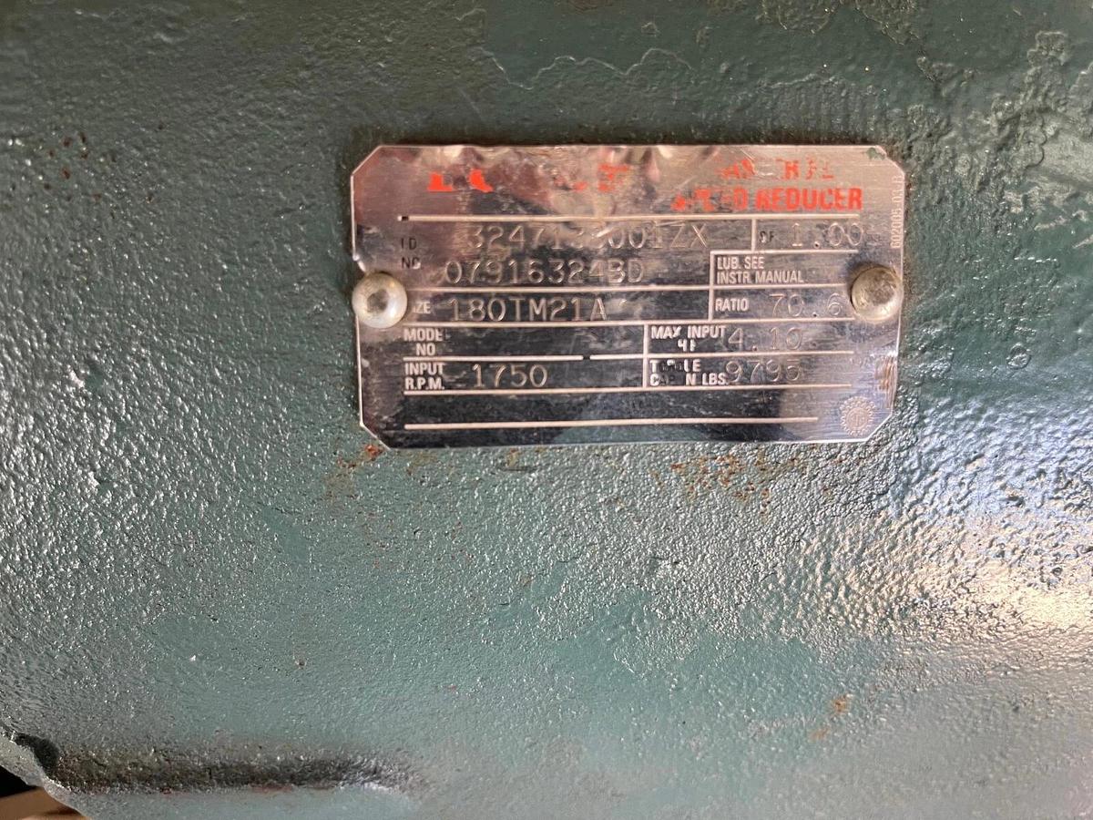 GEAR MOTOR 180TM21A RATIO 70.6 RELIANCE 3 HP ELECTRIC MOTOR 1775 RPM 230/460 V