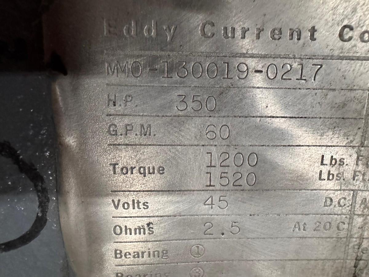 Refurbished EATON 350 HP DC MOTOR MODEL M0-130019-0217 2XJ 45 VDC