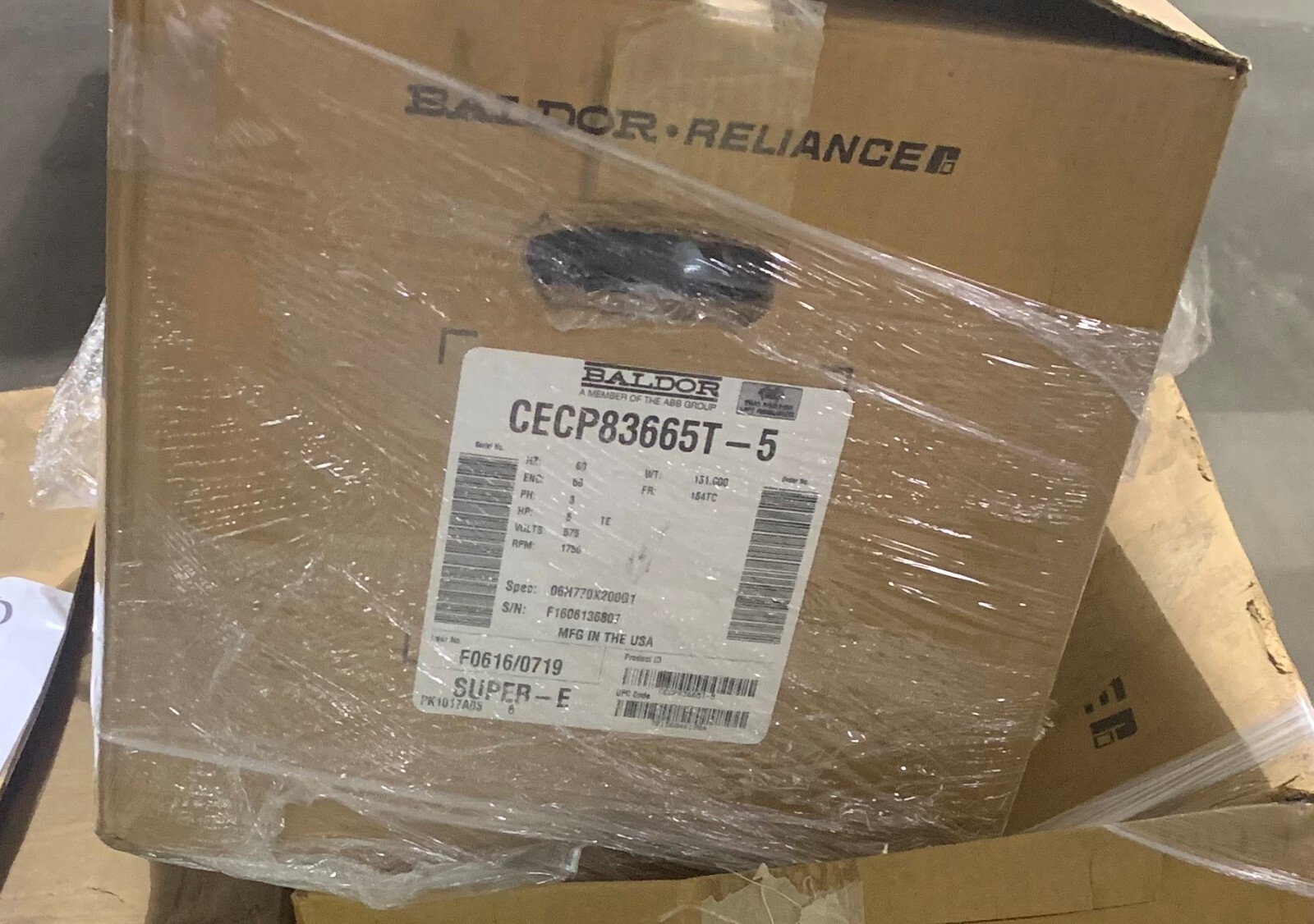 Motor Baldor Explosion Proof 5 HP CECP83665-T-5 575 V FRAME 184TC