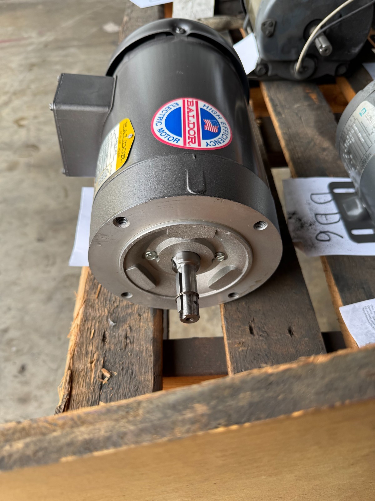 BALDOR MOTOR DD7 3 HP MODEL WM3559 3450 RPM 230/460 V 3 PH 8.1-7.6/3.8 AMP FR 5