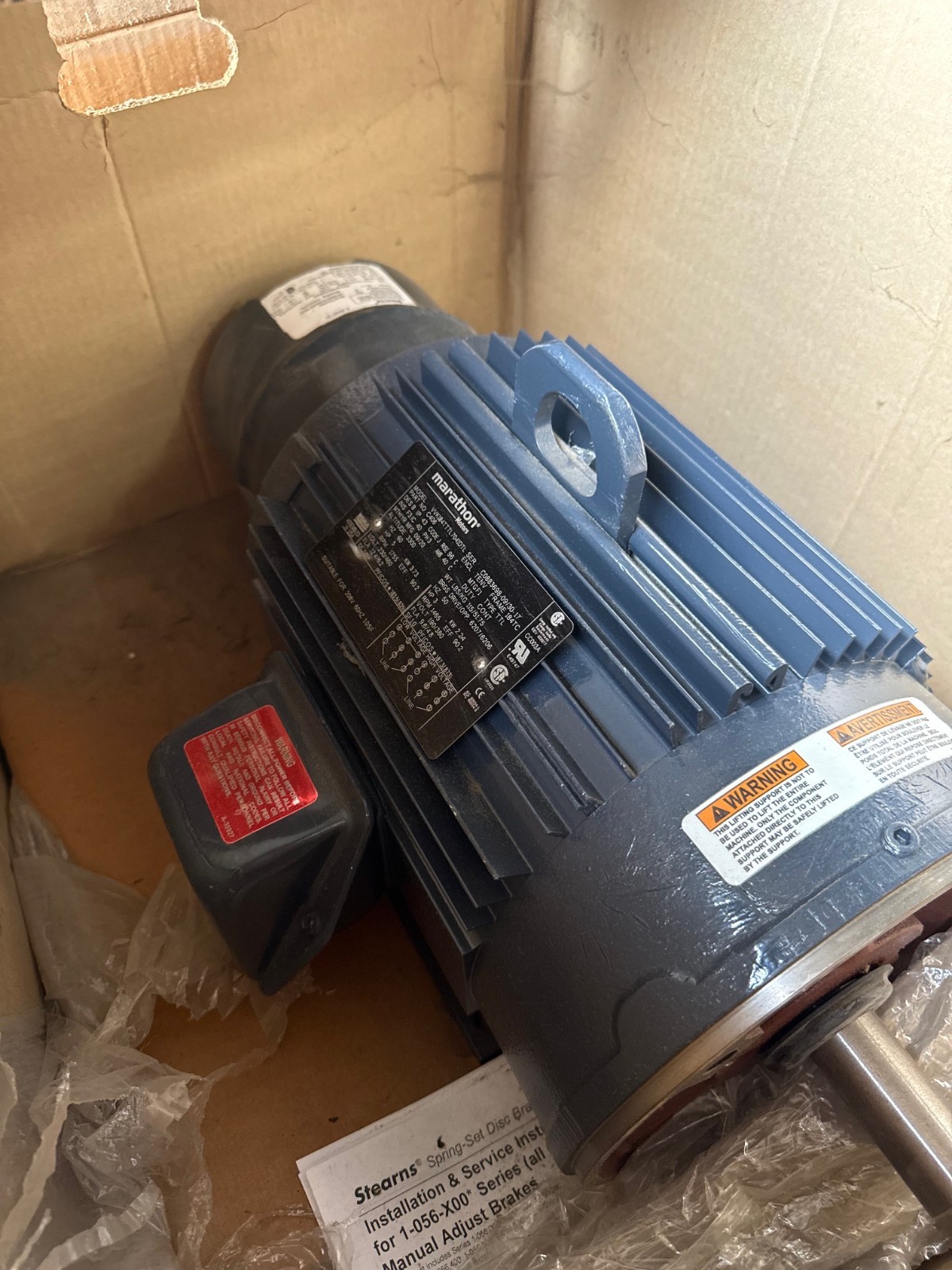 MARATHON Motor 5 HP MODEL VVK184TTTL7041DTL 2XMD 1755 RPM 230/460 V 12.4/6.2  AM