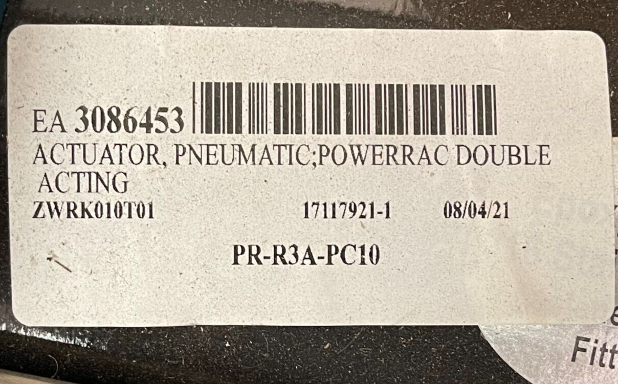 Dezurik Pneumatic Actuator, Double Acting 2060897R003 S2171077 PR-R3A-PC10