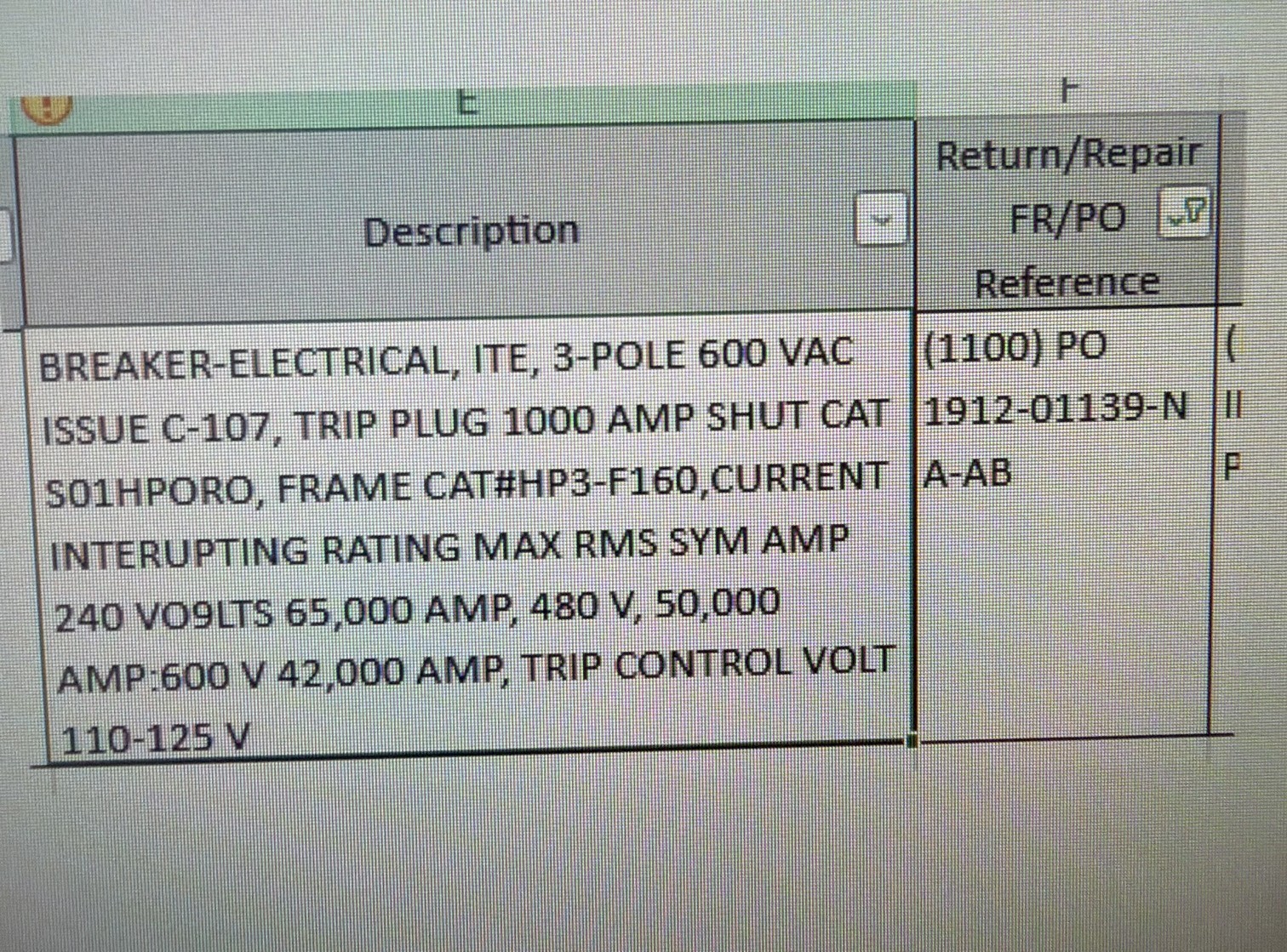 Refurbished ITE 1000 AMP BREAKER 2YU8 MODEL HPSM100CSN TYPE  ETM 1KA MAGNETIC TRIP 2 SHUT
