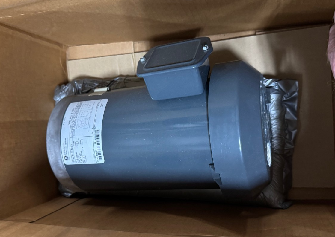 GE 2 HP MOTOR AD4A K1491 5K49ZN4253 1725 RPM 208/230/460 V 6.2-5.8/2.9 A FR 56