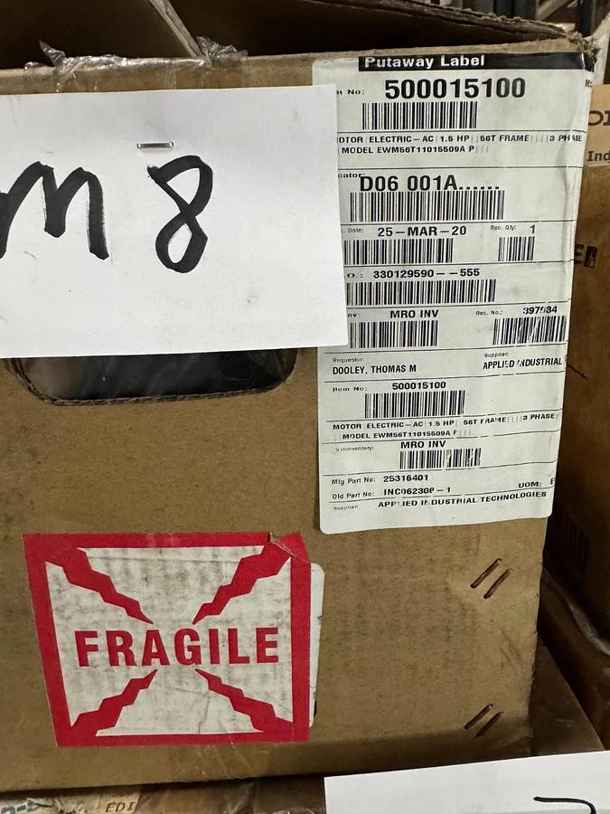 INTERLINK MOTOR M8 1 1/2 HP MO YSDK1100-6-AS 1140RPM 208-230/460 V 3 PH FR 56