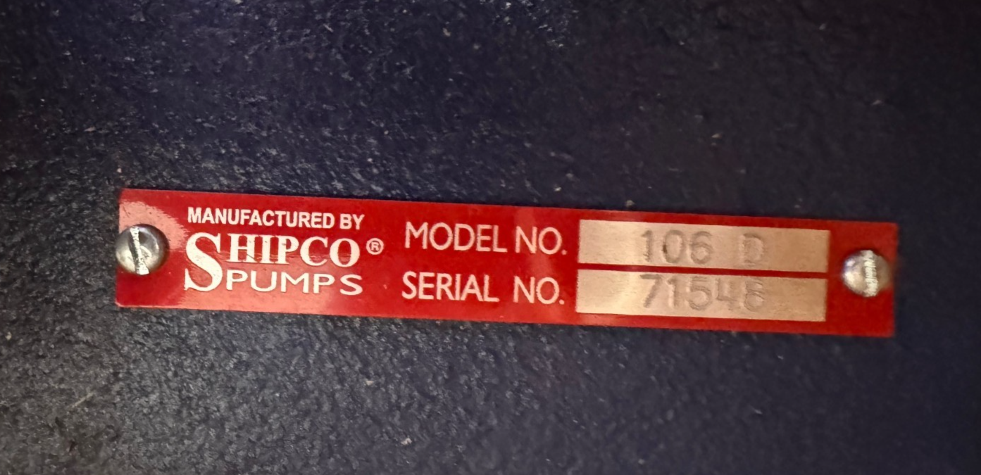 SHIPCO PUMPS  ZM3 402 ZM3 1/2 HP 106D 3450 RPM 208/230-460 3 PH