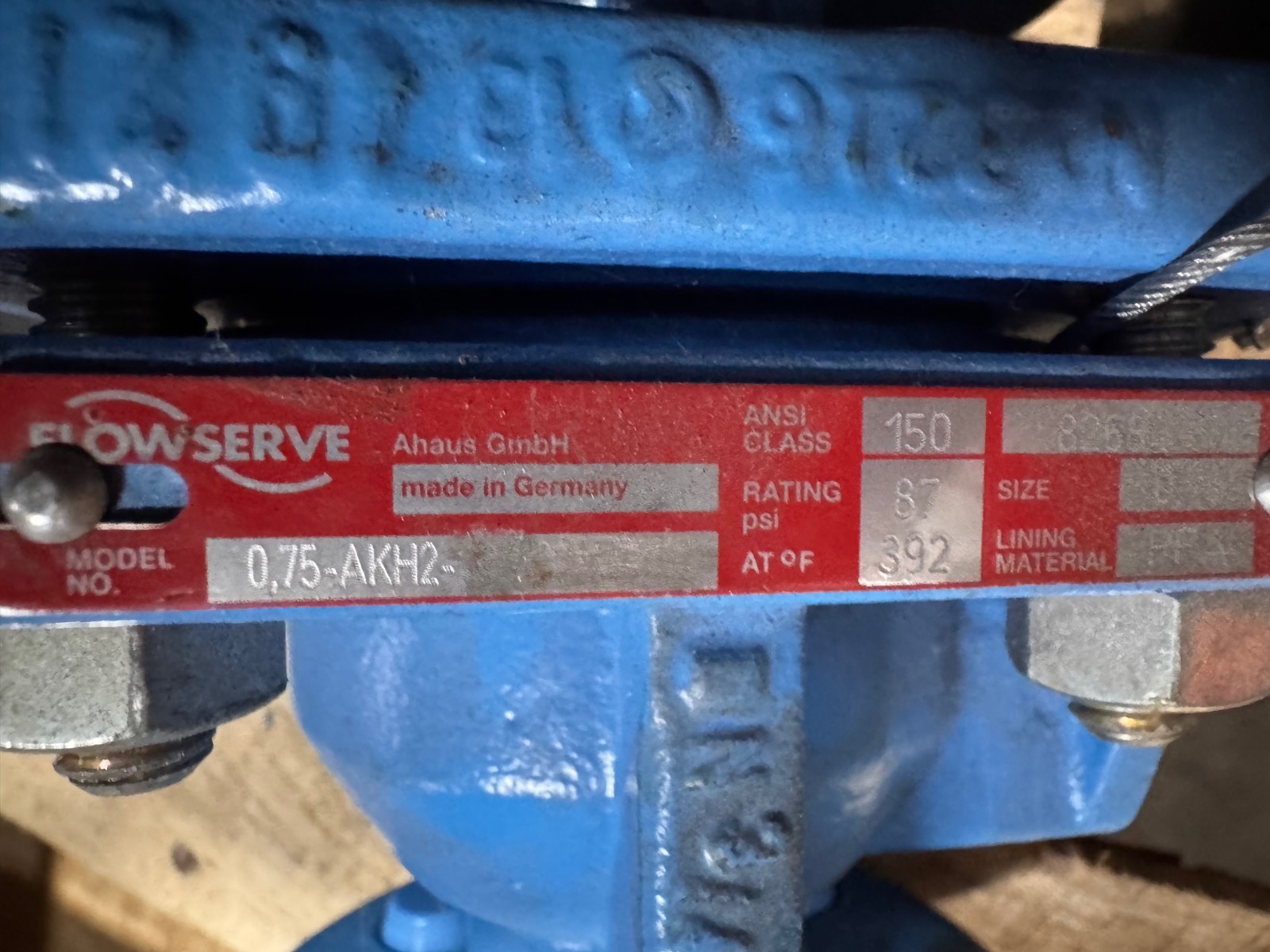 3/4" 150 RF FP BALL VALVE PFA LINED FLOWSERVE ZF2