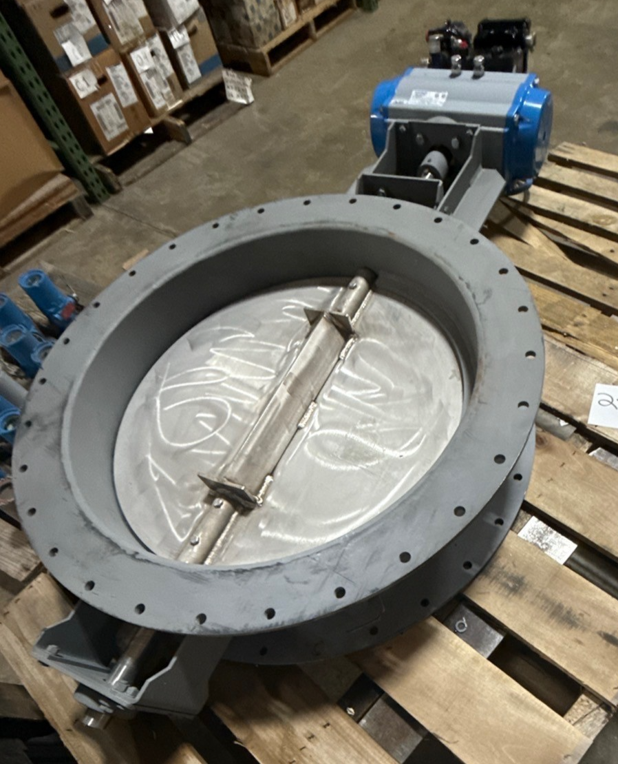 Used EFMequipment 29" BF DAMPER VALVE 503057 WITH JAMESBURY VALV-POWR ACTUATER 2YE