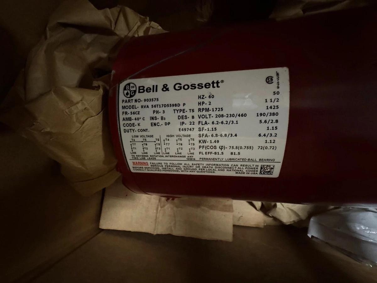 Bell & Gossett 2" X 2" X 7" CENTRIFUGAL PUMP VA17C F MODEL W72754 619-T 2x7