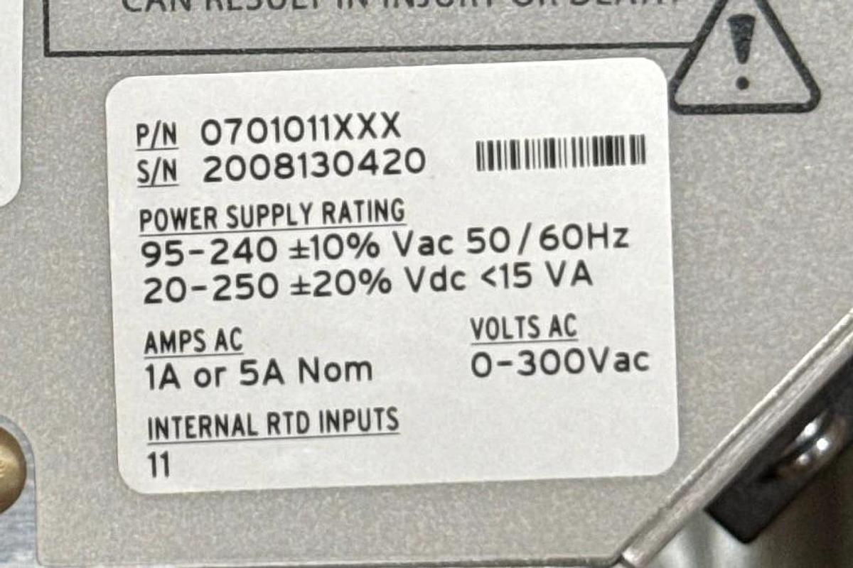 SCHWEITZER  MOTOR PROTECTION RELAY MODEL SEL0701011XXX TYPE 701 XA21B