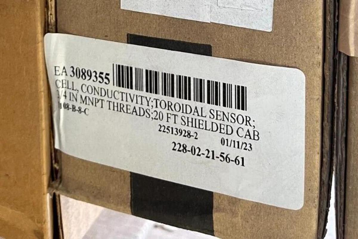 CONDUCTIVITY CELL TOROIDAL SENSOR 3/4 " MOUNT 20' SHIELDED CABLE 228-02-21-56-6